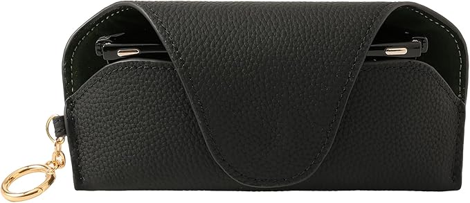 Magnetic Sunglass Holder for Car Visor, Travel Sunglasses Case with Clip for Purse, Eyeglasses Case