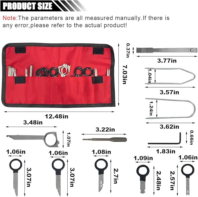 20PCS Car Radio Removal Tool Kit, Professional Tooling Car Audio Stereo CD Player Removal Key Kit, Universal Radio Removal Pr