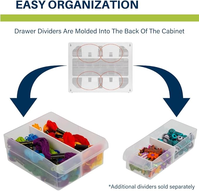 Akro-Mils 44-Drawer Plastic Drawer Storage Cabinet for Garage Organization, Bead Organizer, Building Bricks Storage, Teacher 