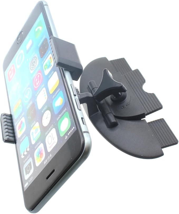 Car Mount CD Slot Holder Compatible with Samsung Galaxy S25, Cradle Swivel Dock Strong Grip CD Player Slot