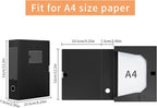 HUA JIE A4 Storage File Boxes Plastic Archives Cases with Lid, File Folder Organizer Document Filing Box for office,31×7.5×23