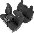 Rough Country Neoprene Seat Covers for Chevy Silverado & GMC Sierra 1500 (2019-2026) w/No Rear Seat Storage or Cup Holder - W