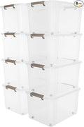Citylife 69 QT Plastic Storage Bins with Latching Lids Stackable Storage Containers for Organizing Large Clear Storage Box fo