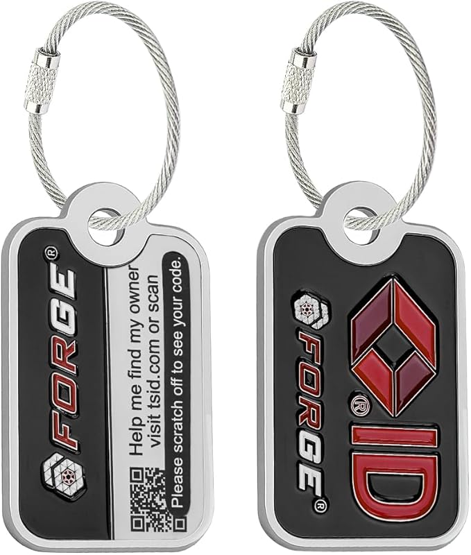 Forge Smart Lost and Found Luggage Tags, Global Luggage Tracking Tag, WorldTracer Compatible, Travel Sentry Powered Baggage I