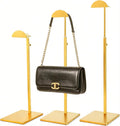 Purse Display Stand 3PCS Gold Handbag Stands for Bag Organizer Stainless Steel Hanging Hook Stands Adjustable Height Home Sto