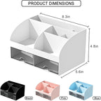 Makeup Organizer with Drawers, Cosmetic Storage for Dresser Vanity and Bathroom Countertop, Beauty Holder for Lipstick Brush,