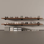IEO Industrial Pipe Shelving Floating Shelves for Wall,Pipe Shelf 72 inches Long 11.8" Extra Width Farmhouse Decor Bedroom Ki