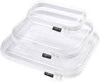 YQBRAO Hard Sided Clear Zipper Case for Storage- Professional-Grade Plastic Clear Zipper Pencil Case,Toy Storage Bins, Toilet