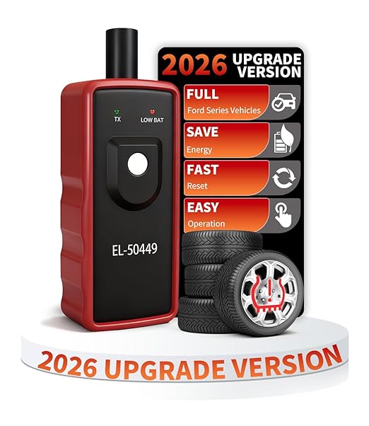 Ford TPMS Relearn Tool, FIRSTOOL EL-50449 TPMS Reset Tool, Tire Sensor Programmer Tire Pressure Sensor Reset for Ford Lincoln