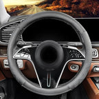 Custom-Fit for Nissan Steering Wheel Cover, Genuine Leather Steering Wheel Cover, Non-Slip, Breathable, for Nissan Accessories (Beige,for Nissan)