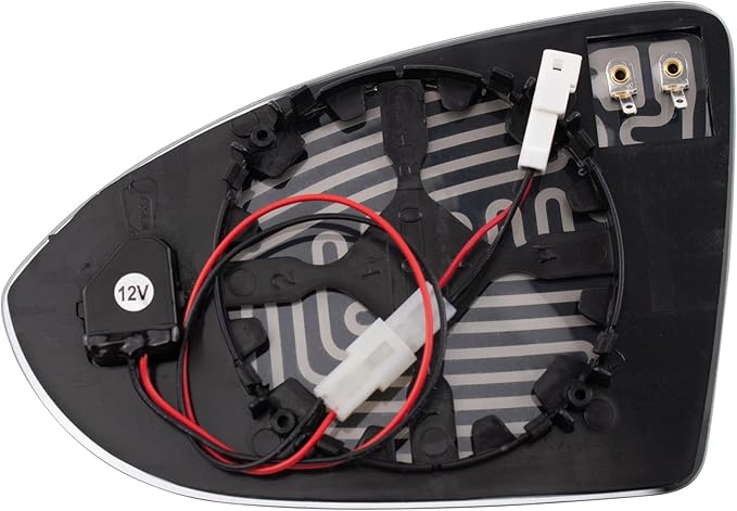 TRQ Passenger Side Mirror Glass Heated Blind Spot Convex For Factory Equipped & Aftermarket Mirrors Compatible with 2015-2021