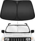 ARISMOTOR Windshield Sun Shade for Jeep Renegade 2015-2024, Custom Fit Foldable Front Window Sunshade Sun Visor Protector, Block UV Rays Keep Your Car Cooler