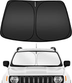 ARISMOTOR Windshield Sun Shade for Jeep Renegade 2015-2024, Custom Fit Foldable Front Window Sunshade Sun Visor Protector, Block UV Rays Keep Your Car Cooler