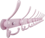 Dseap Coat Rack Wall Mount - 38” Long 10-Tri-Hooks Heavy Duty Coat Hanger Rail Wall Hooks for Hanging Coats Hats Clothing Clo