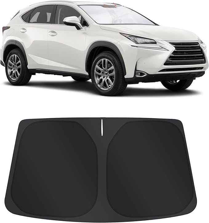 TINGLU Sun Shade for Le xus NX300h/NX300/NX200t 2015-2021 Accessories Windshield Sun Shade Window Shade UV Rays Protection Sun Visor Cover with Steering Wheel Sunshade Storage Bag
