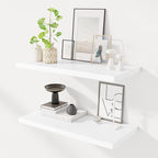 Dreamland 30" Floating Shelves for Wall, 12" Deep Slim White Floating Shelves, Wall-Mounted Shelves for Bedroom, Living Room,