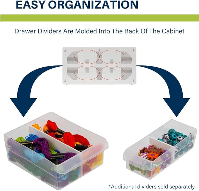 Akro-Mils 26-Drawer Plastic Drawer Storage Cabinet for Garage Organization, Bead Organizer, Building Bricks Storage, Teacher 
