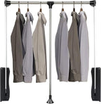 Pull Down Clothes Rail,Extendable Wardrobe Rod,Adjustable Telescopic Lift with Return,Wardrobe and Closet Clothing Storage,Sp