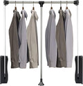 Pull Down Clothes Rail,Extendable Wardrobe Rod,Adjustable Telescopic Lift with Return,Wardrobe and Closet Clothing Storage,Sp