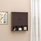 TaoHFE Brown Medicine Cabinets,Bathroom Wall Cabinet with 2 Door Adjustable Shelves,Over The Toilet Storage Cabinet,Espresso 