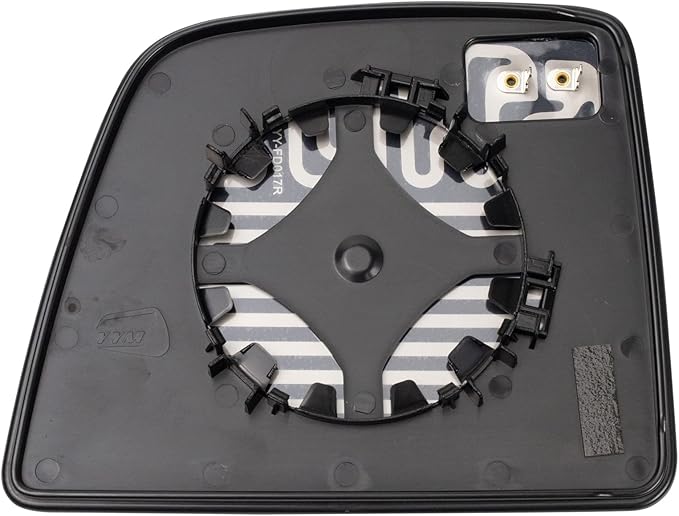 TRQ Passenger Side Heated Convex Mirror Glass Snap-On Compatible with 2014-2022 Ford Transit Connect FO1325167