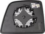 TRQ Passenger Side Heated Convex Mirror Glass Snap-On Compatible with 2014-2022 Ford Transit Connect FO1325167