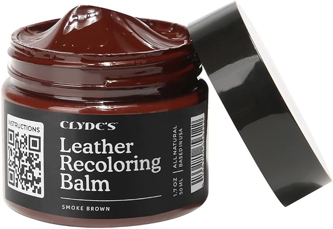 Clyde's™ Recoloring Balm | Non-Toxic Material Dye & Restorer for Furniture, Car Seats, & More | 23 Colors (Smoke Brown, 50ML)