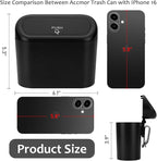 Accmor Car Trash Can with Lid, Mini Auto Dustbin Garbage Organizer with 30 Pcs Plastic Trash Bag, Automotive Garbage Container Bin for Vehicle, Home, Office