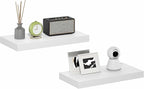 Furinno Tanna Floating Shelves for Wall Set of 2, 12 x 24 Wall Shelf, Wall Mounted Floating Shelf with Invisible Bracket, 2-i