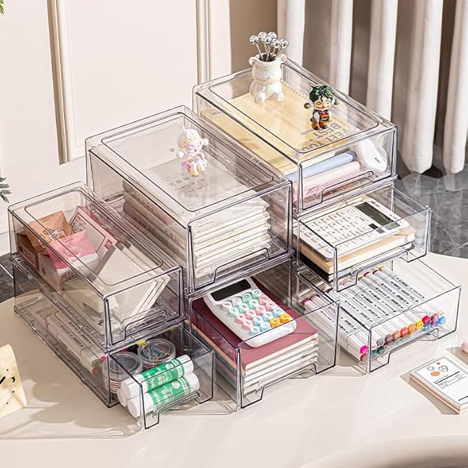 clear Drawer-Type Plastic Storage Box Bins Organizer，Family First Aid Kits Medicine cabinet Box Organizer,Closet ，Shelf，Ointm