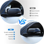 2PCS Side Door Mirror Cover for Toyota Tundra 2022-2025/ Sequoia 2023-2025, Car Exterior Rear View Mirror Housing Protector Cover Cap Self-adhesive Accessories ABS (with turn signal lights)
