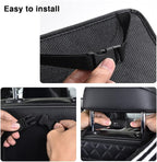 Car Seat Back Organizer, Hanging PU Leather Car Storage Bag, Compatible with Most Vehicles Interior Accessories Organizer