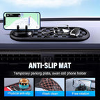 Multifunction Car Anti-Slip Mat, 2026 New Rotatable Anti Skid Car Dashboard Pad with Temporary Parking Numbe, Universal Car P