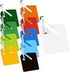 KAKAMINA 100 Pcs Colored Key Tags Plastic Hanging Tags with Metal Snap Hooks, Tags for Slotted Key Cabinets Boxes Lockers for