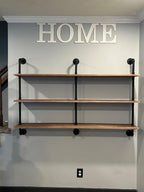 Floating Shelves for Wall Bookshelf Industrial Pipe Shelving Shelves Natural Wood Planks 60 inch Rustic Wall Shelves Hanging 