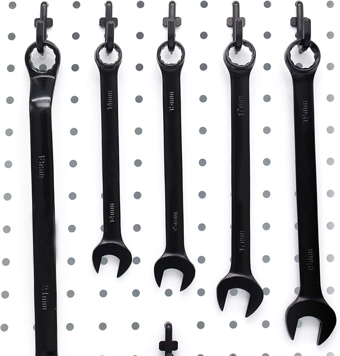 Colorstorm Pegboard Hooks Kit 500PKS Pegboard J Hook Assortment Black Peg Hooks (500 PK, Black)
