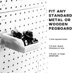 Sieral 30 Pcs Pegboard Organizer Accessories Kit Includes Peg Board Shelving Storage Basket Organizer Bins Hooks Loops Cup wi