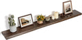 Floating Shelves for Wall Decor, Rustic Solid Elm Wood Live Edge Floating Shelves Wall Mounted, Wall Shelves with Invisible B