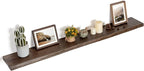 Floating Shelves for Wall Decor, Rustic Solid Elm Wood Live Edge Floating Shelves Wall Mounted, Wall Shelves with Invisible B