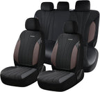 Coverado Seat Covers 5 Seats, Luxury Car Seat Covers Full Set, Automotive Car Protectors, Coffee Auto Seat Covers, Car Access
