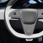 MEWANT Hand Stitched Tesla Model S(O-Shaped) Steering Wheel Cover Wrap for Tesla Model S 2021-2023 / Model X 2021-2023 Steering Wheel Accessories