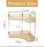 INVSSENE Corner Bathroom Countertop Organizer, Vanity Organizer Trays for Counter, Makeup Organizers, Perfume Tray, Skincare 