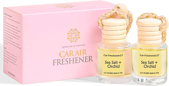 Hanging Car Air Freshener, Long Lasting Essential Oil Diffuser, Non-Toxic New Car Scent, Cute Car Fresheners for Women, 2 Pac