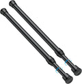 2PCS Small Tension Curtain Rod 11 to 19 Inch,Black Short Curtain Rods No Drilling,Loaded Expandable Spring Curtain Rods for K