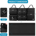 Hanging Car Trunk Organizer with Cooler, Large Pockets, Zippers Detachable Seat Back Waterproof Car Storage Trunk Organizer for Jeeps