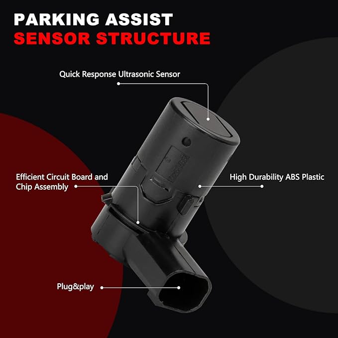 Parking Assist Sensor Compatible with Ford F150 F250 F350 F450 F550 E-150 E-250 Escape Explorer,Lincoln Navigator,Mercury Mariner,4 PCS Reverse Backup Bumper Rear Parking Sensors,OE#3F2Z15K859BA