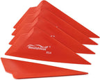 NEWISHTOOL 5-Pack Window Tint Tools Triangle Squeegee, 80A Hardness Multi-Edge Red Corner Contour Scraper Tool, Glass Tinting Squeegee for PPF, Car Wrapping, Window Film Application