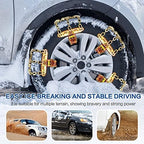 AutoChoice Emergency Snow Chains, Tire Chains with Thickened Manganese Steel for Car Truck SUV in Ice, Sand and Mud(8 Packs, 