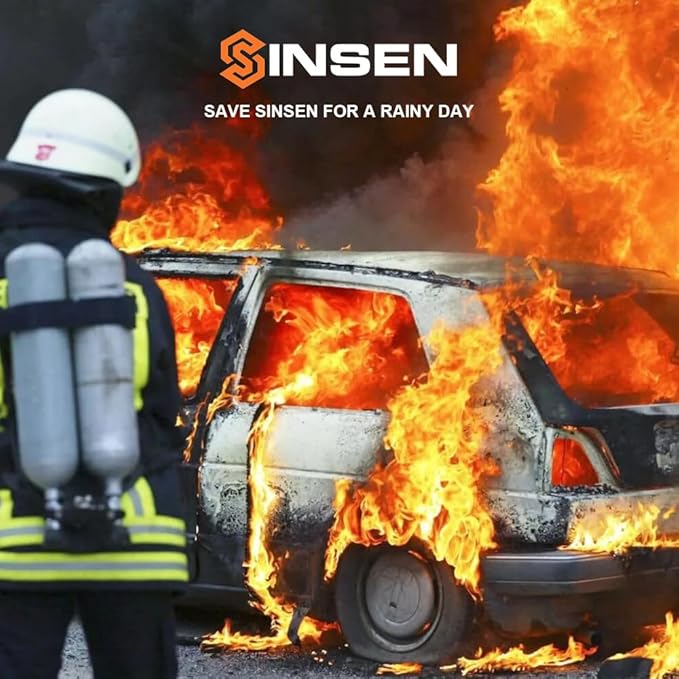SINSEN Automotive Escape Tool, Window Breaker Seatbelt Cutter, Car Flashlight Safety Hammer, Emergency Kit Self Defense Acces
