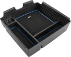 SKTU for 2022-2024 2025 2026 Kia Carnival Center Console Organizer 2022-2024 2025 2026 Carnival Accessories Insert ABS Materials Tray 2024 2025 2026 Carnival Console Tray with Coin and USB Hole (Blue)
